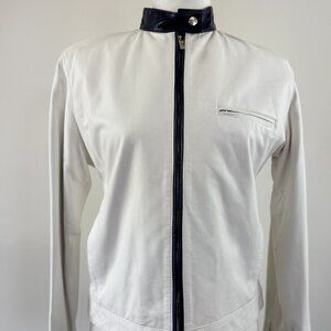 Ralph Lauren Golf White Leather Jacket